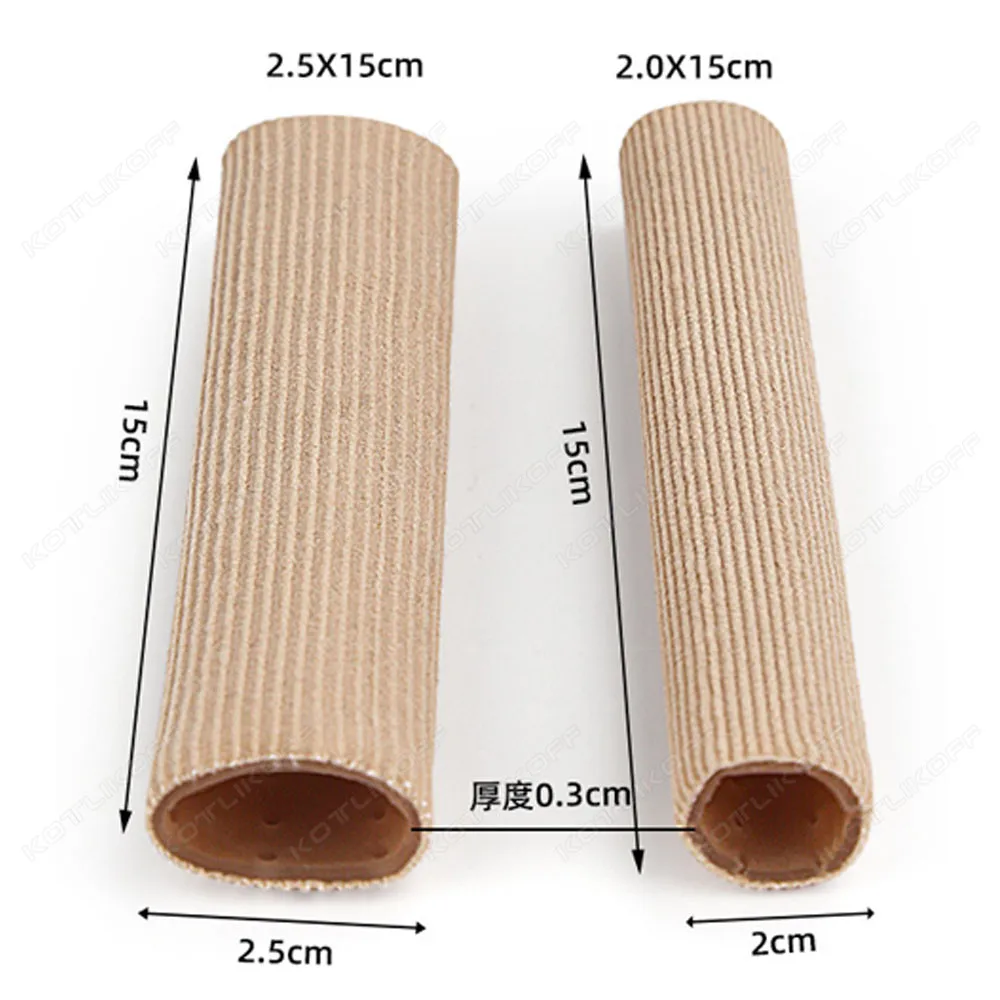 Fabric Silicone Toe Tube Gel Toe Protector Bandage For Corns Blisters Calluses Hammer Toes Pain Relief Foot Care Sleeve Pads