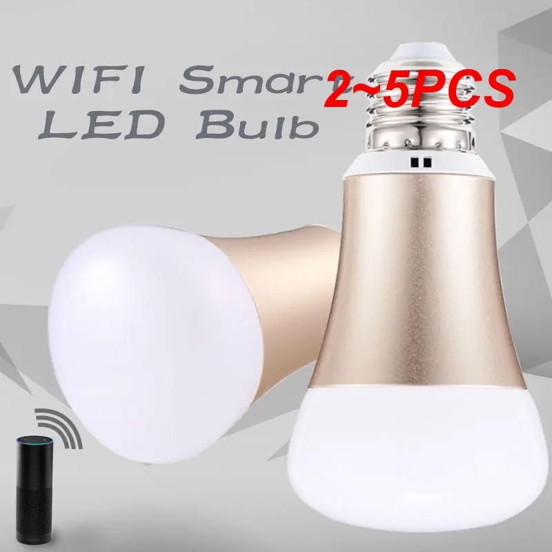 

2~5PCS Wifi Smart Light Bulb Color Changing E27 Dimmable Voice Control Timing Control Party Decoration Led Light Bulb 5w