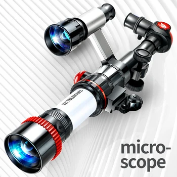 Kids Telescopes Educational Science Astronomy Telescope for Beginners Monocular with Tripod Eyepieces Compass Finderscope