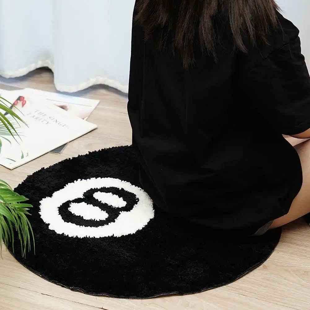 

Black 8 Size Carpet Top Quality Modern Simple Style Carpet Floor Mat Living Room Bedroom Floors Anti-slip Home Decoration