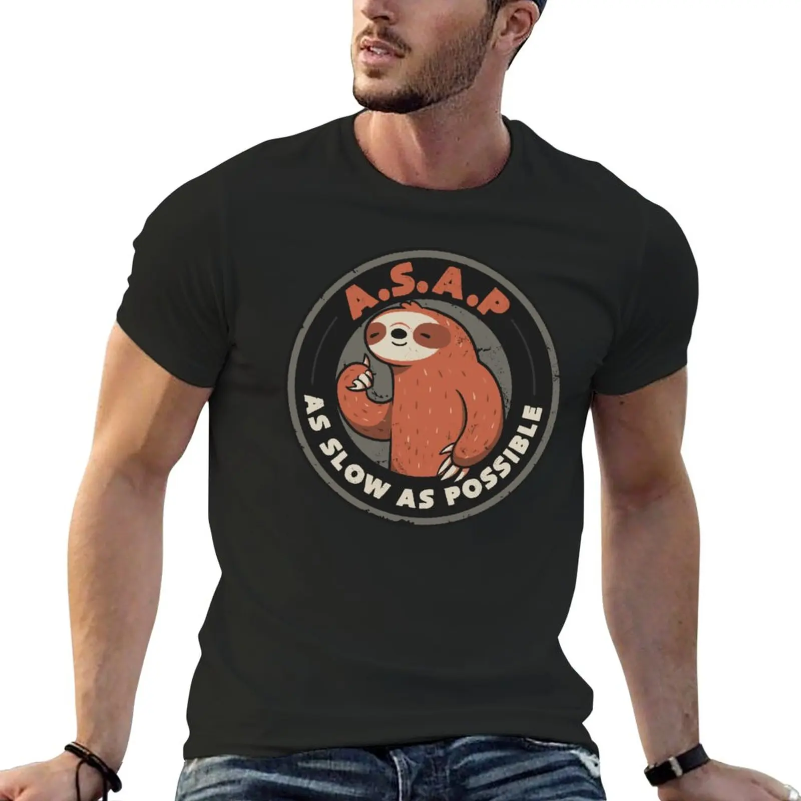 

New As Slow As Possible - Lazy Cute Funny Sloth Gift T-Shirt T-shirt for a boy mens t shirts