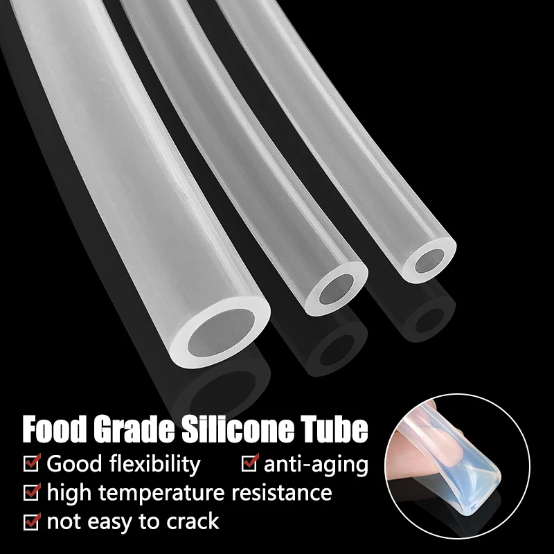 Silicone Tube 1M Food Grade Silicone Hose Transparent Flexible Silicone Tube Diameter ID 13mm x OD 15mm Tube