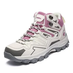 Enhanced Outdoor Hiking and Trekking Shoes - Non-slip, Waterproof Boots for Adventure Enthusiasts (Purple)