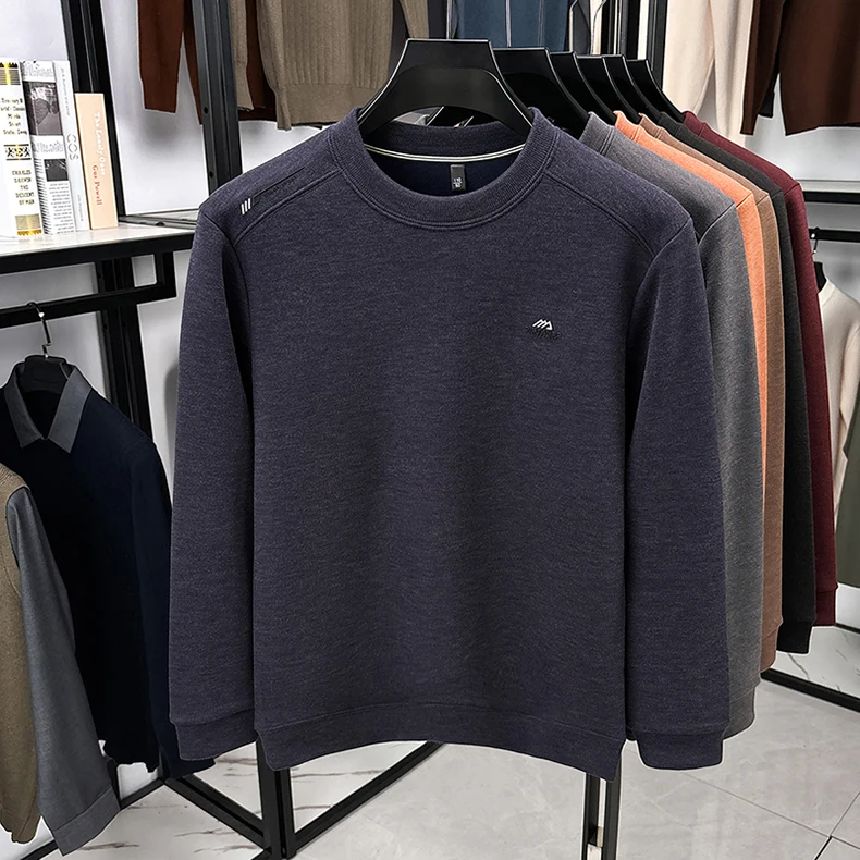 Marke brief geprägte männer pullover high-end-luxus verdicken herbst winter wärme weichen komfort mode rundhals lässig pullover – Detail 13