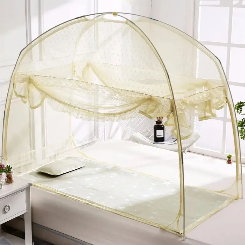 

Three Door Full Bottom Crib Mosquito Net Foldable Student Dormitory Mosquito Net Encryption Mesh Children's Yurt Mosquito Net