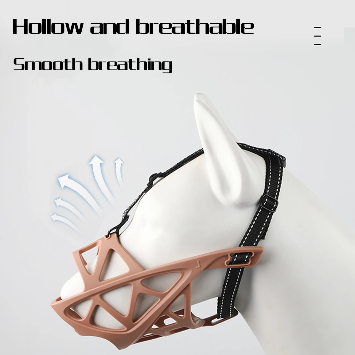 Dog Muzzle 1pc Dog Muzzle Anti-licking Anti-biting Anti-eating Breathable Adjustable For Drinking Eating Reflective