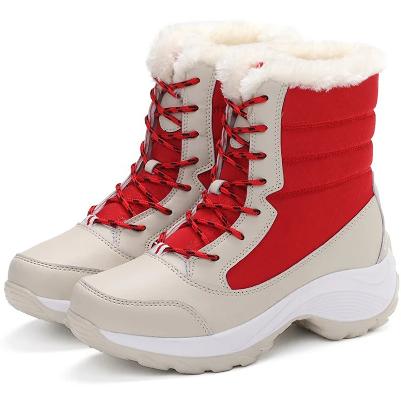 Women boots lightweight heels winter boots platform ankle Botas Mujer winter shoes women fur snow women's footwear women snow boots