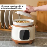 1.8L Electric Ceramic Stew Pot Full Automatic 24H Reservation 235W Multipurpose Stewing Cooker Ceramic Stew Cooker for Kitchen 1