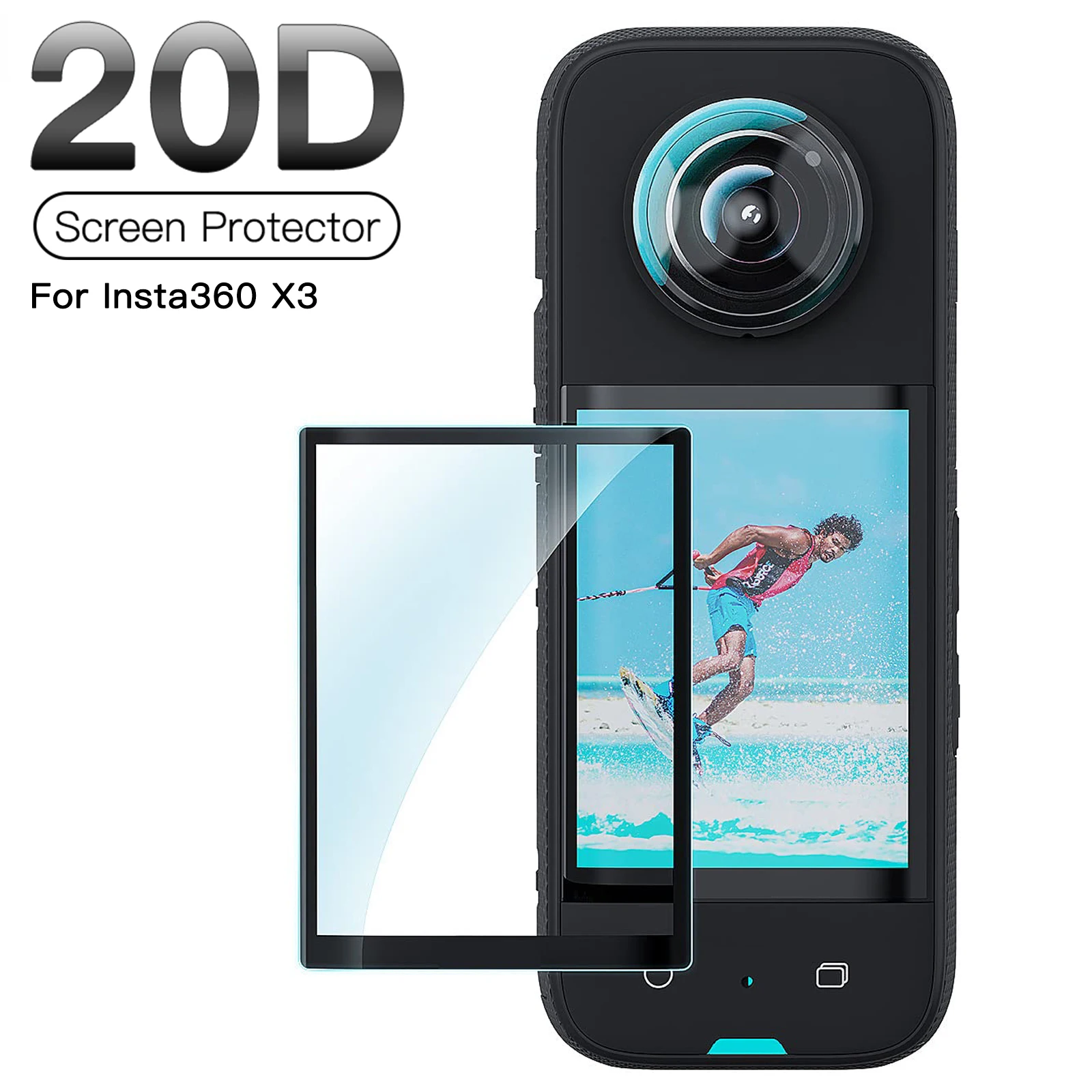 Pellicola Protettiva Morbida 20D Per Insta360 X3 Pellicola Proteggi Schermo Per Fotocamera Per Accessori Per Action Cam Panoramiche Insta360 X3