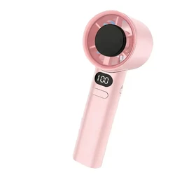 Lenovo Ultra Handheld Portable Fan - Adjustable High - Speed Mini Turbo with USB Charging (PINK)