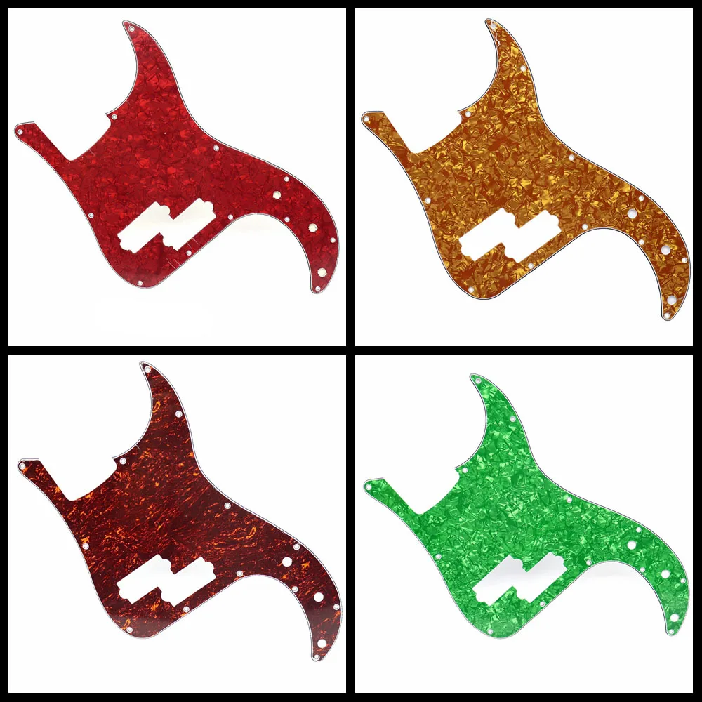 1pcs 기타 3겹 픽가드 PVC 일렉트릭 기타 픽가드 스크래치 플레이트 (프리시전 베이스 PB 베이스 기타 부품) 13홀