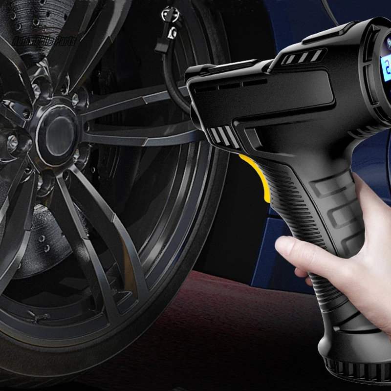 Car Air Compressor 120W Rechargeable Wireless Inflatable Pump Portable Air Pump Car Tire Inflator Digital for Bicycle Balls
