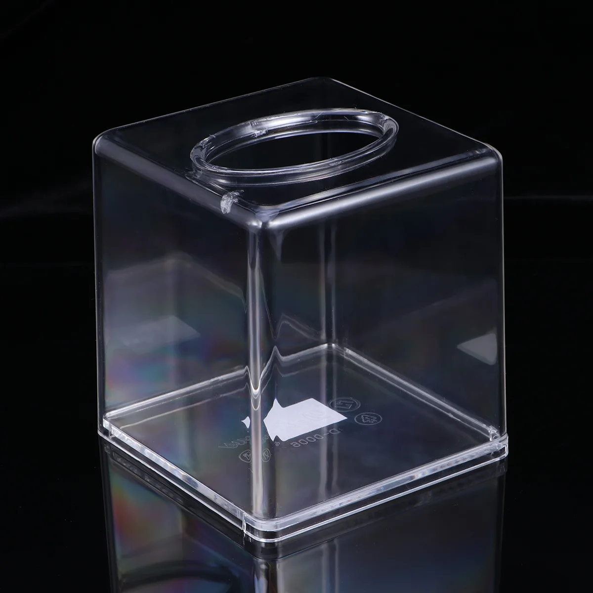 Fashion Acrylic Square Tissue Case Transparent Tissue Holder Paper Storage Box Craft Home Supplies 2