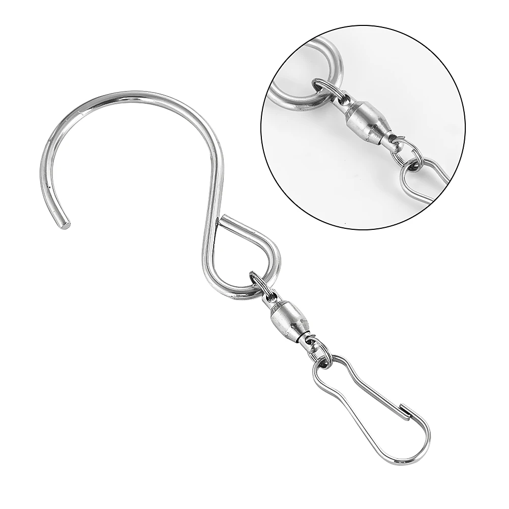 360 Degree Swivel Hooks Clip 6PCS for Hanging Wind Spinners Wind Chimes Flower Pots Plants Bird Feeders Crystal Twisters S Hook wind chime wind spinner