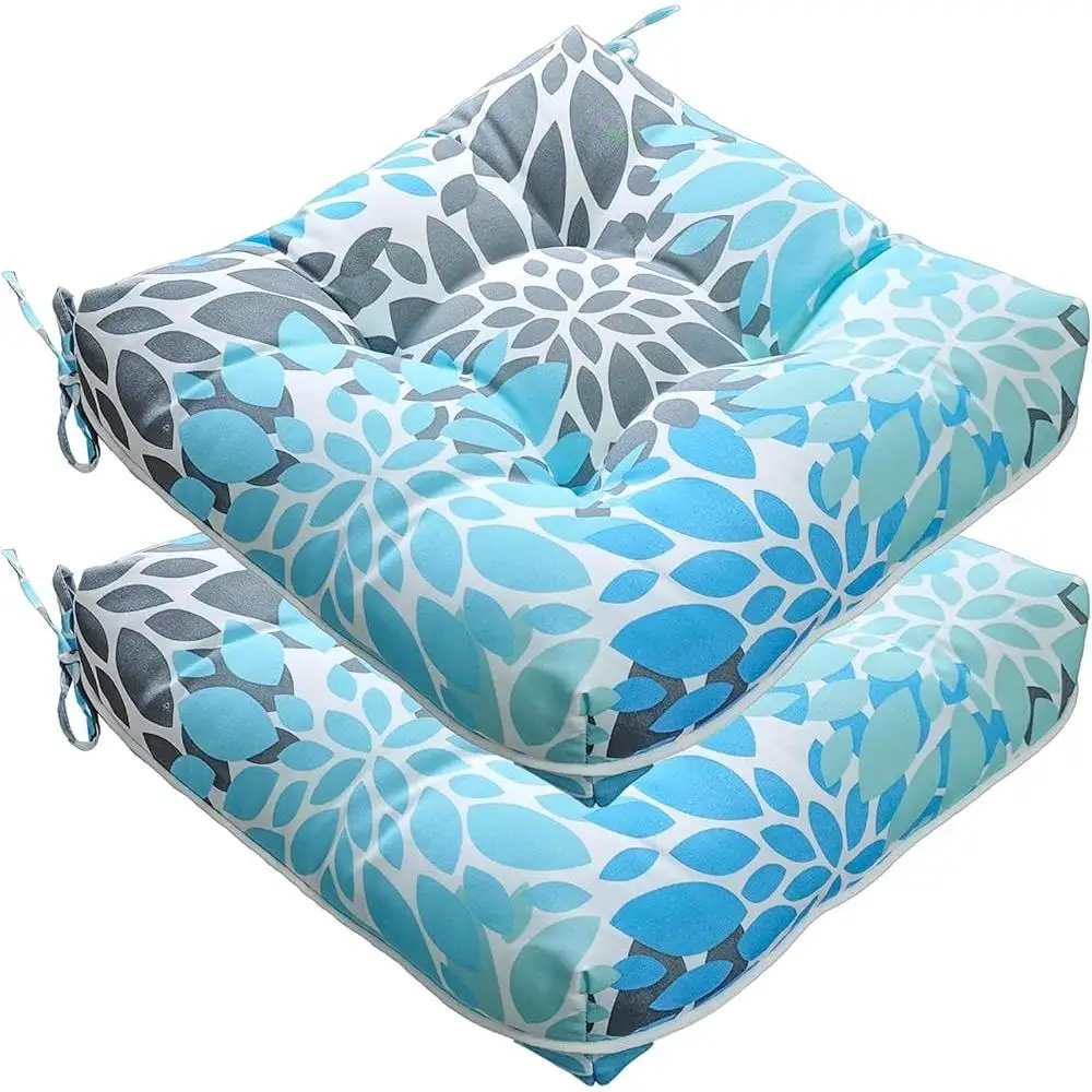 Outdoor Seat Cushions Waterproof Patio Chair Pillows Set of 2 Durable Comfort Garden Pool Living Room 2