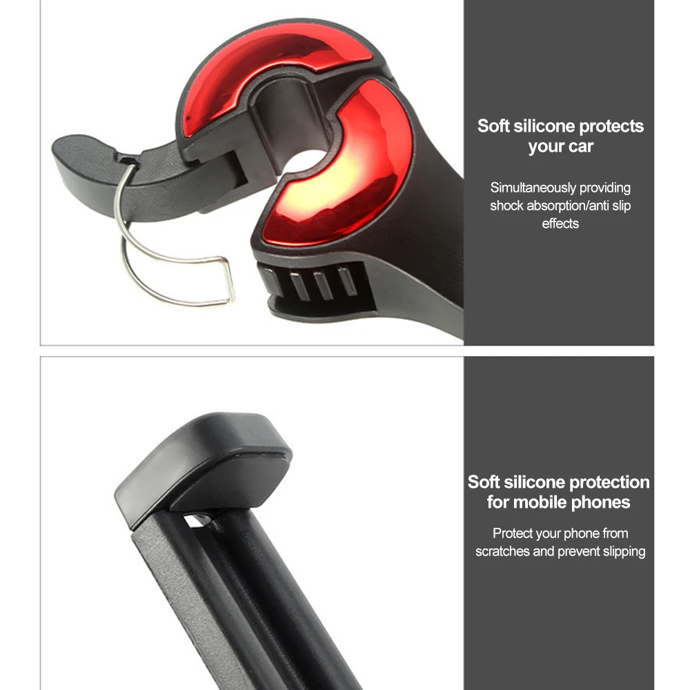 2 Ganci Per Poggiatesta Auto Con Supporto Telefonino, Portaborse E Ombrelli, Installazione Facile, Carico Max 3 Kg, Argento