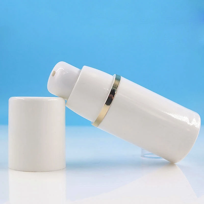 White Airless Pump Bottle Set - 20pcs Cosmetic Containers for Travel Toiletries (15ml, 30ml, 50ml)
