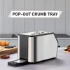Toaster, 2 slice toaster, Automatic setting, Bagels, English muffins, toast, waffles, bread, Stainless steel 5