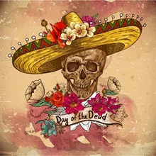 カスタム人格メキシコスカルアート壁画壁紙 3d 花背景頭蓋骨ためレストランスナックバーの装飾 Aliexpress 家のリフォーム