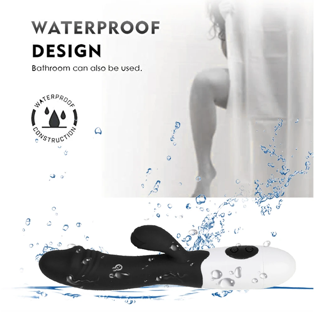 Rabbit Vibrator Powerful for Women Clitoris Stimulator G Spot Silicone Dildo Massage Sex Toys Adult_voghion.com