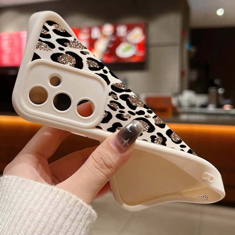 Brown Leopard Print TPU Phone Case Cover