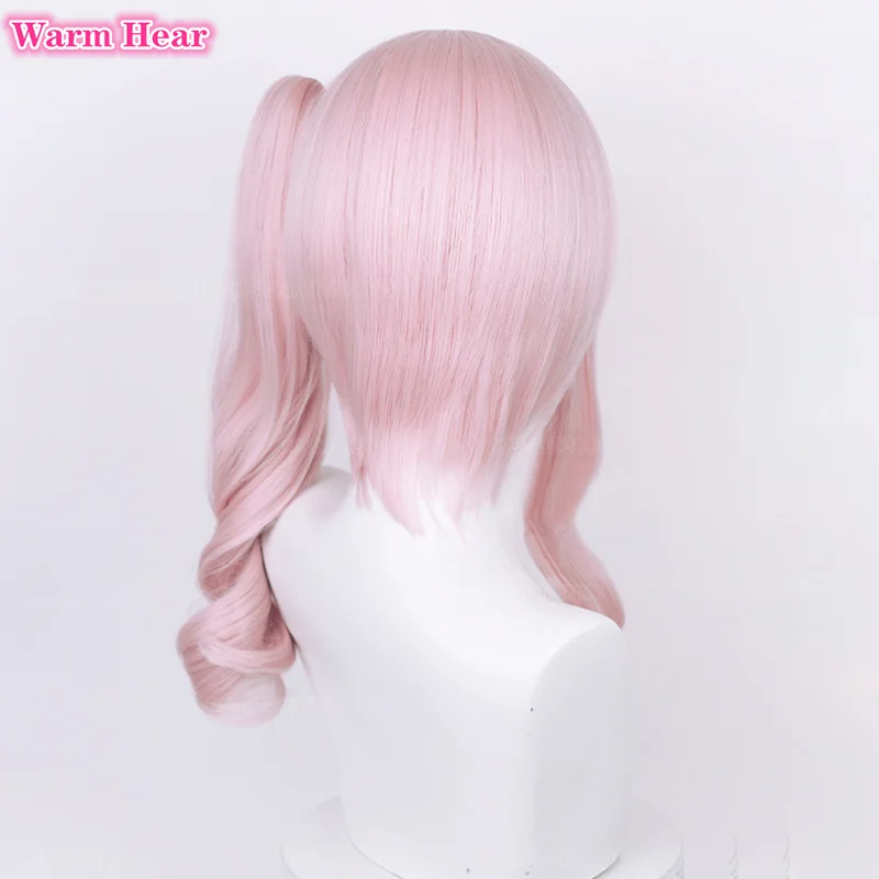 Anime Synthetic Hair Akiyama Mizuki Cosplay Wig Long 45cm Light Pink Curly Wig Heat Resistant Hair Halloween Party Woman Wigs - 5
