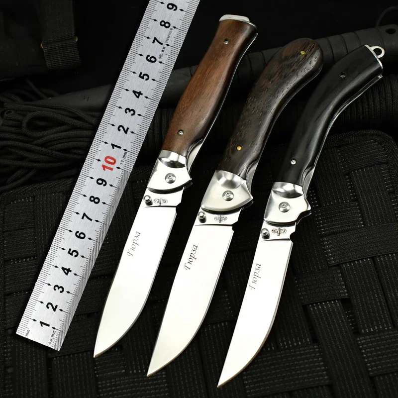 

Russian folding knife outdoor self-defense folding knife portable pocket knife sharp cutting meat knife, tactical survival knife