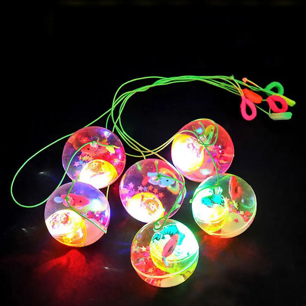 Colorful Flash Jumping Ball Children Luminous Toys Glowing Bouncy Ball Kids LED Glitter Elastic Ball Outdoor Fun Lato Toys 2