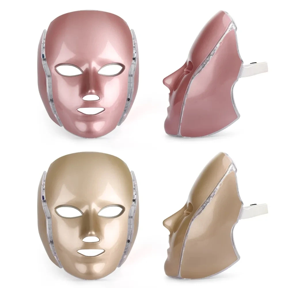 7 couleurs LED masque photon thérapie anti - acné rides Removal peau rajeunissement Spa masque blanchissant outils de soins de