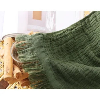 100 Cotton Muslin Throw Blanket for Bed Couch Small Decorative Soft PreWashed Breathable and Lightweight Gauze Blanket with Tas 5