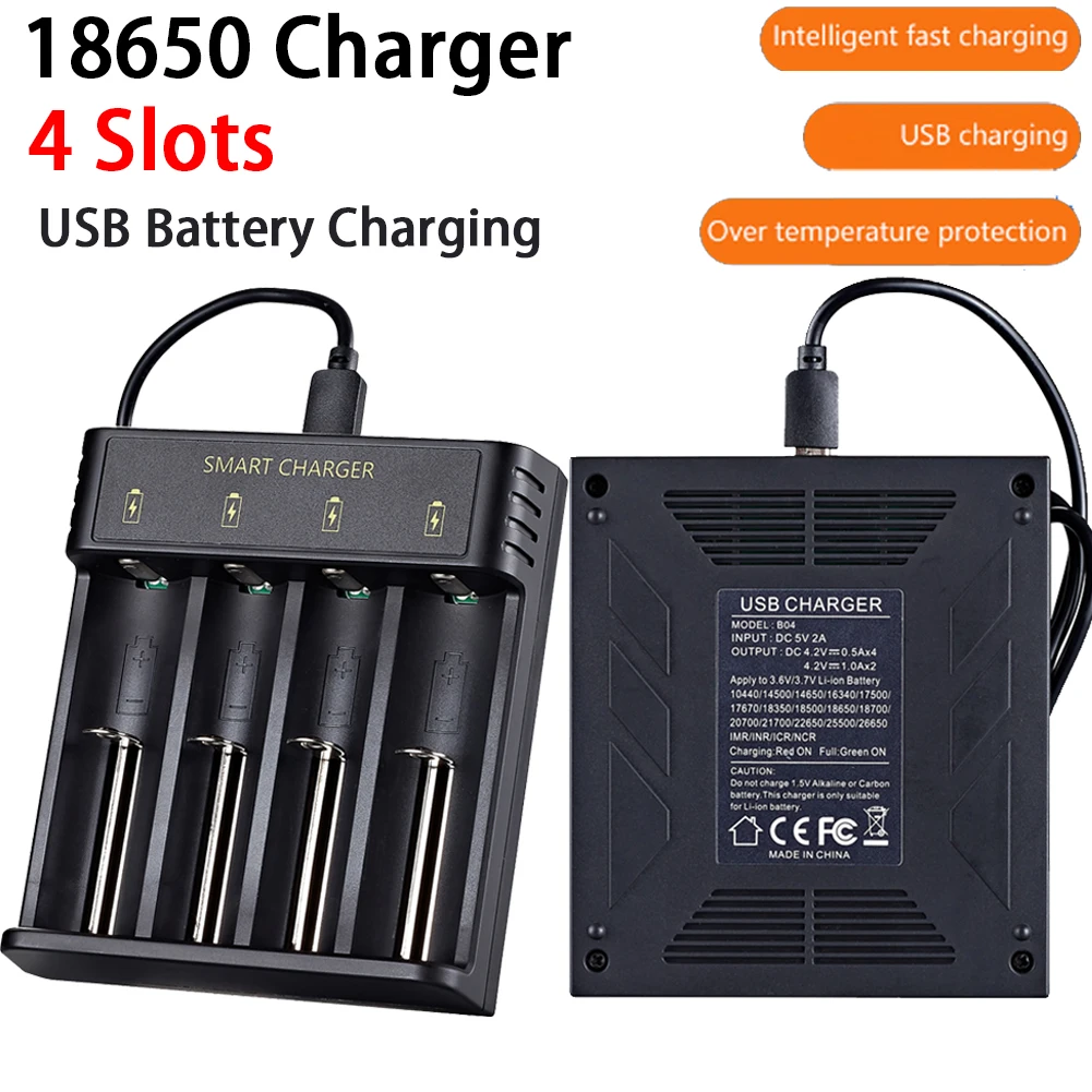 18650BatteryCharger124SlotsFor18650Charging37VRechargeable