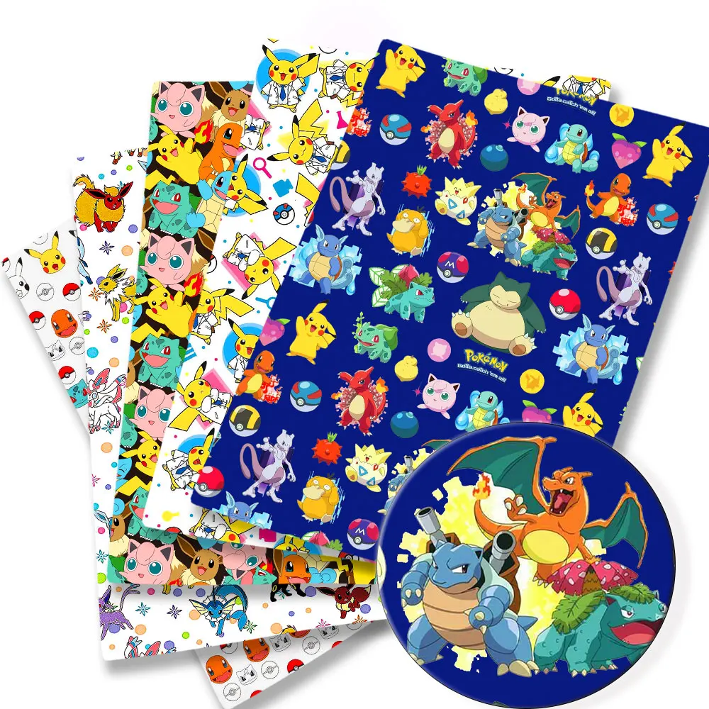 

Pokemon Cartoon Fabric140*50cm Handmade Sewing Patchwork Quilting Baby Dress Home Sheet Printed Fabric Fabric Sewing Kids Fabric