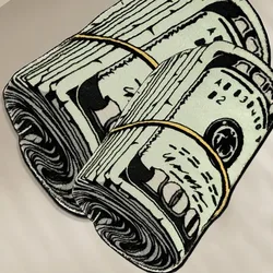 Creative US Dollars Decoration Bedroom Bedside Plush Mat Fashion Modern Living Room Carpet Cloakroom Fluffy Rug ковер Tapis 러그