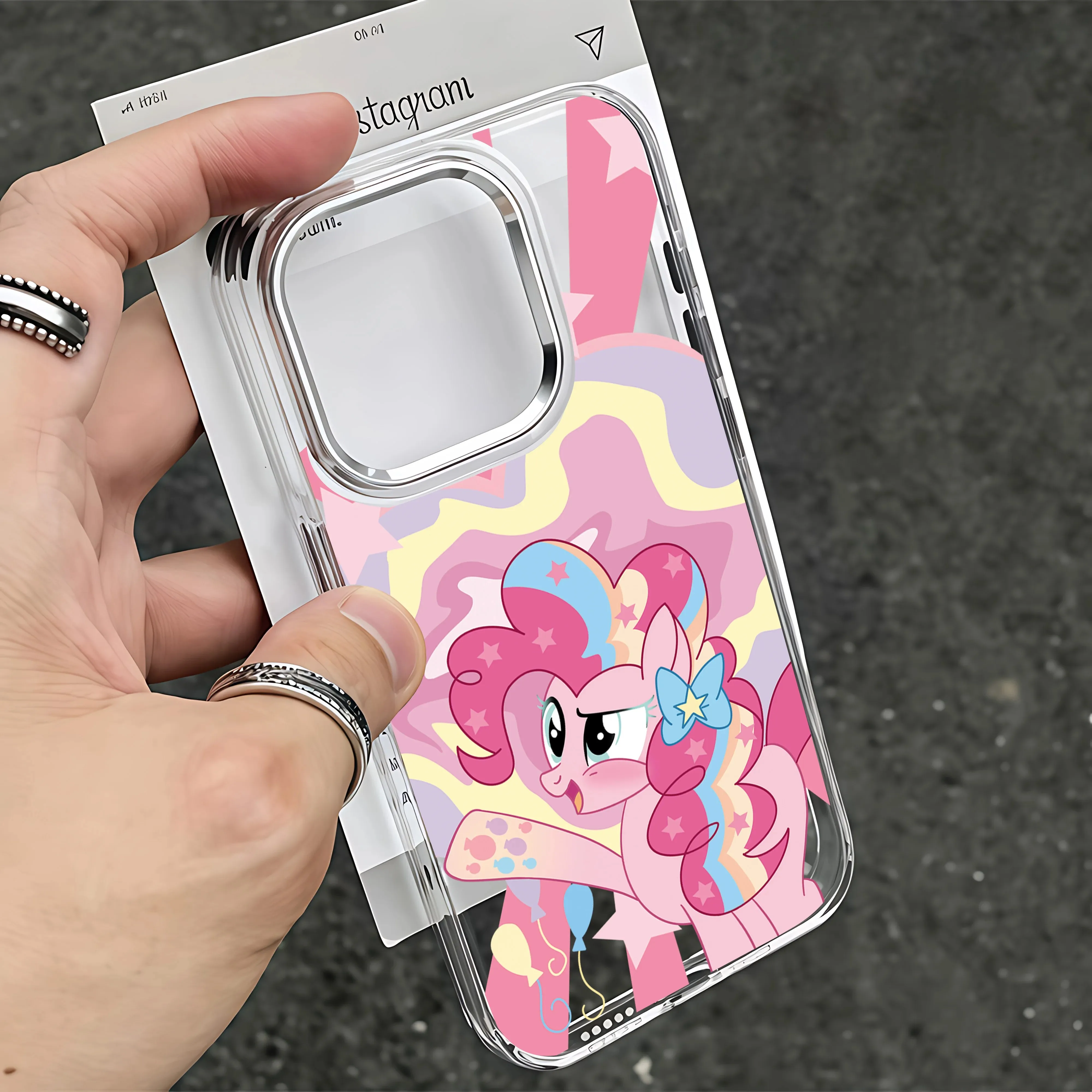 Adorable Pink P-Ponys Transparent Silicone Phone Case