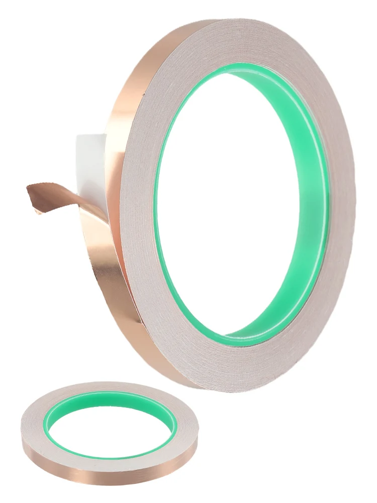 20m Double Conductive Copper Foil Tape with EMI Shielding and Adhesive Repellent Properties