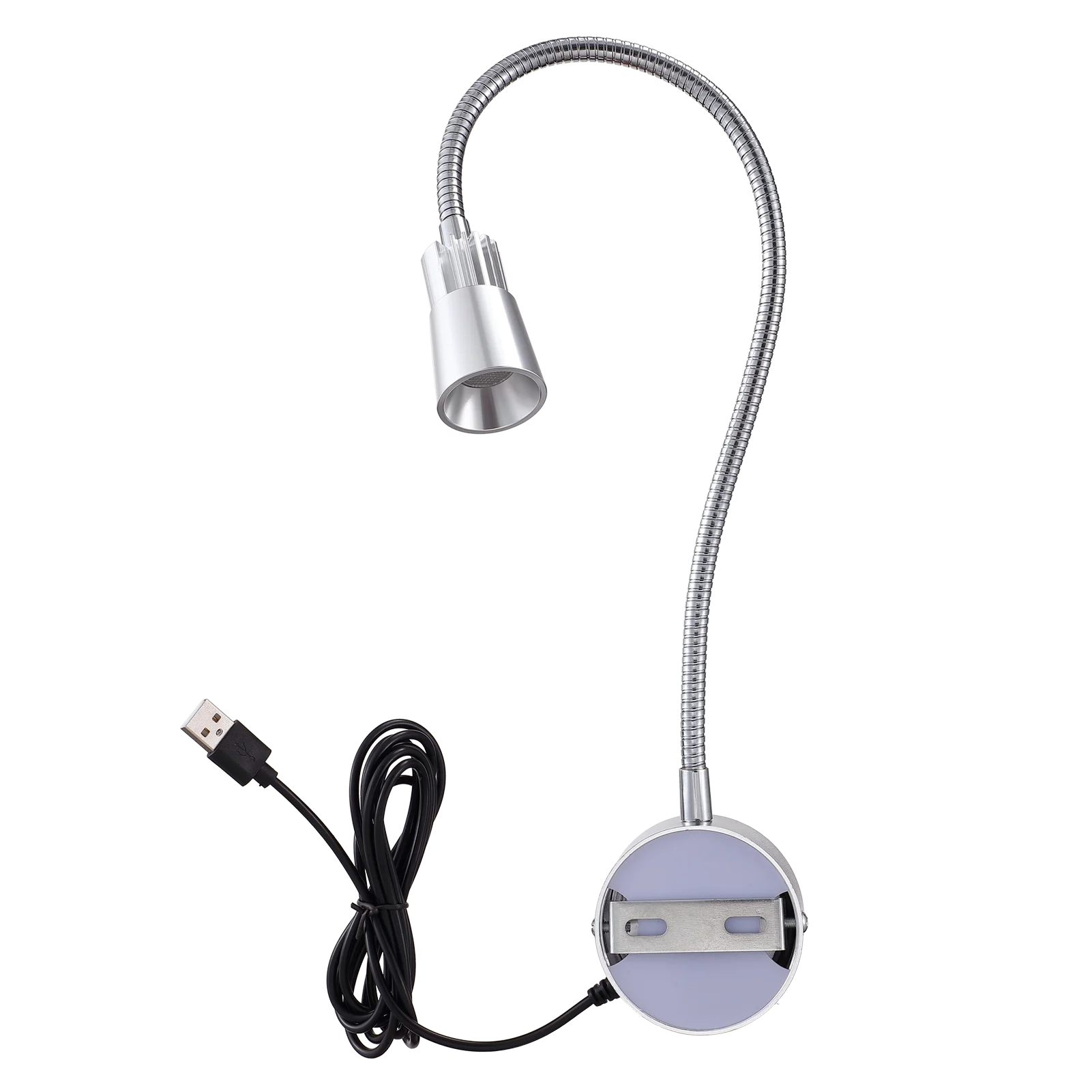 5V USB 3CCT Dimmable Wall Lamp CRI98 RG0 Bedside Reading Lamp Working Spot Light 15" Gooessneck Adjustable