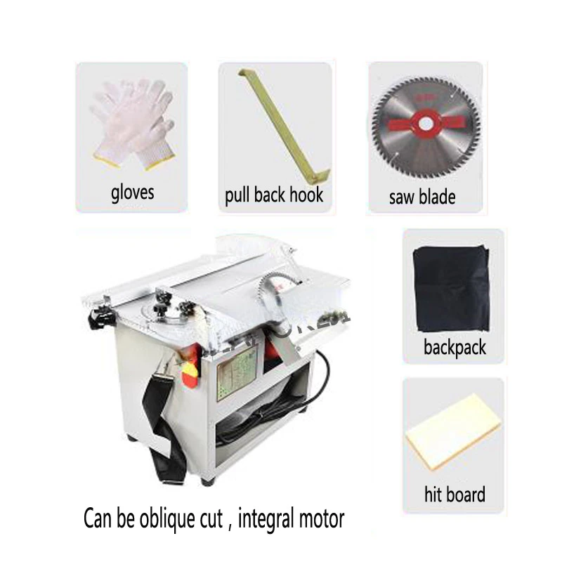 

1PC Desktop Electric Saw Floor Dust Saw Power Tools 220V Beveled Woodworker Sliding Table Saw Multi-function Cutting Tool