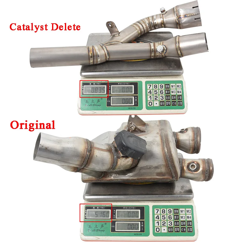 Motorcycle Exhaust Escape Catalyst Delete Link Pipe Slip On For S1000RR S1000rr 2019 - 2022 Connecting 60mm Moto Muffler Tube - Image 2