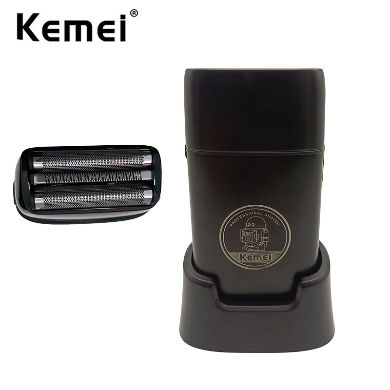 Kemei Pro Triple Foil Shaver Rechargeable Beard Trimmer Barber Electric Cordless Razor Close Bald Head Shaving Machine for Men