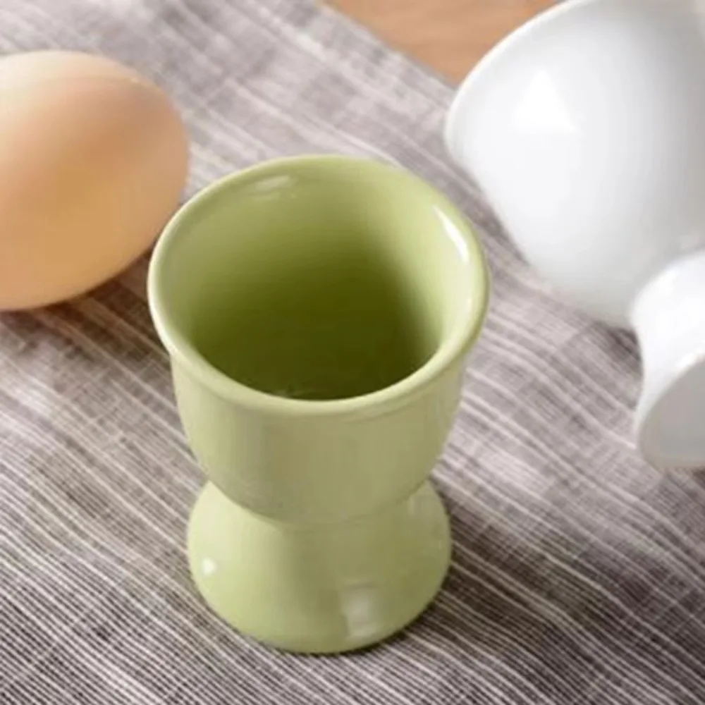 Ceramic Egg Cup Candy Color Wine Cups Breakfast Tool Egg Cup Holder Eggs Supplies Kitchen Gadgets Eggs Decor Supplies