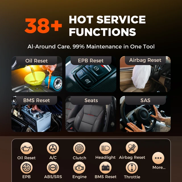 OTOFIX D1 LITE OBD2 เครื่องสแกนเนอร์เครื่องมือวินิจฉัยรถยนต์บลูทูธไร้สาย Bi-Directional Control OBD ยานยนต์เครื่องมือสแกน Active Test 4