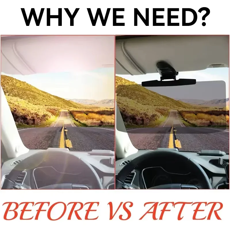 Car Mounted Anti Glare Mirror Anti UV Strong Light Vehicle Sunshade Car Anti-glare Sunshade For Day And Night Dazzling Goggle
