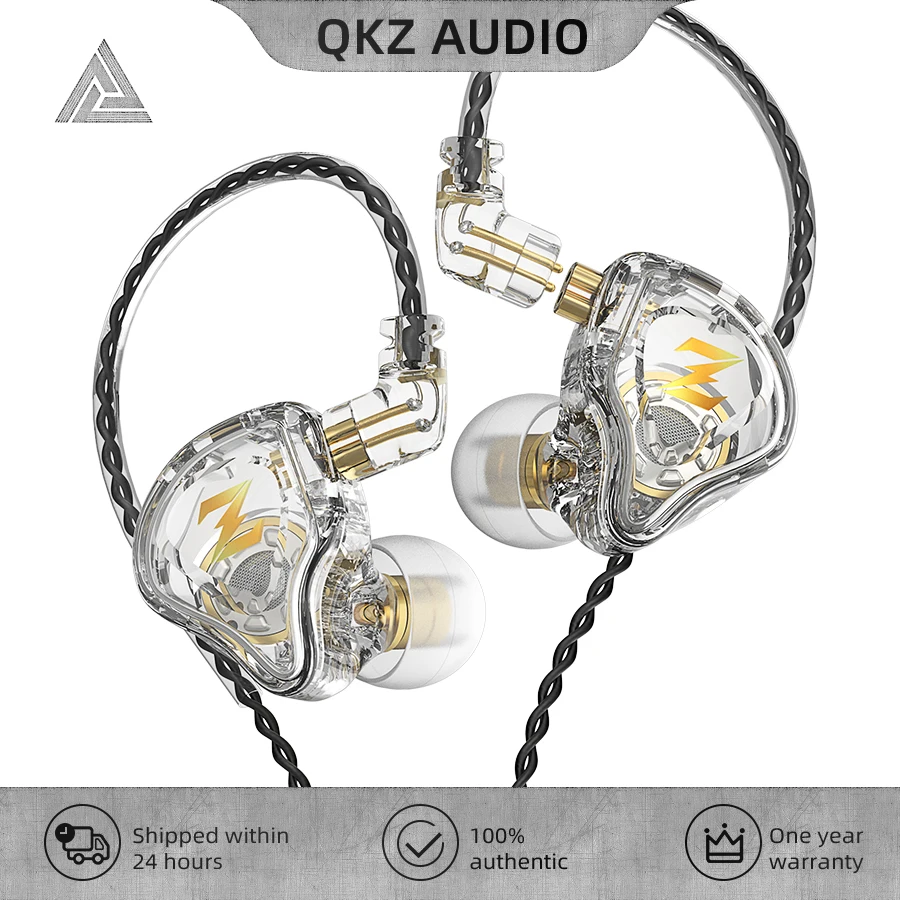 

QKZ NUNE Audiophile Bass HiFi Headphones With Mic Wired Earphones Detachable Audio Cable Music Sport Monitors Headsets