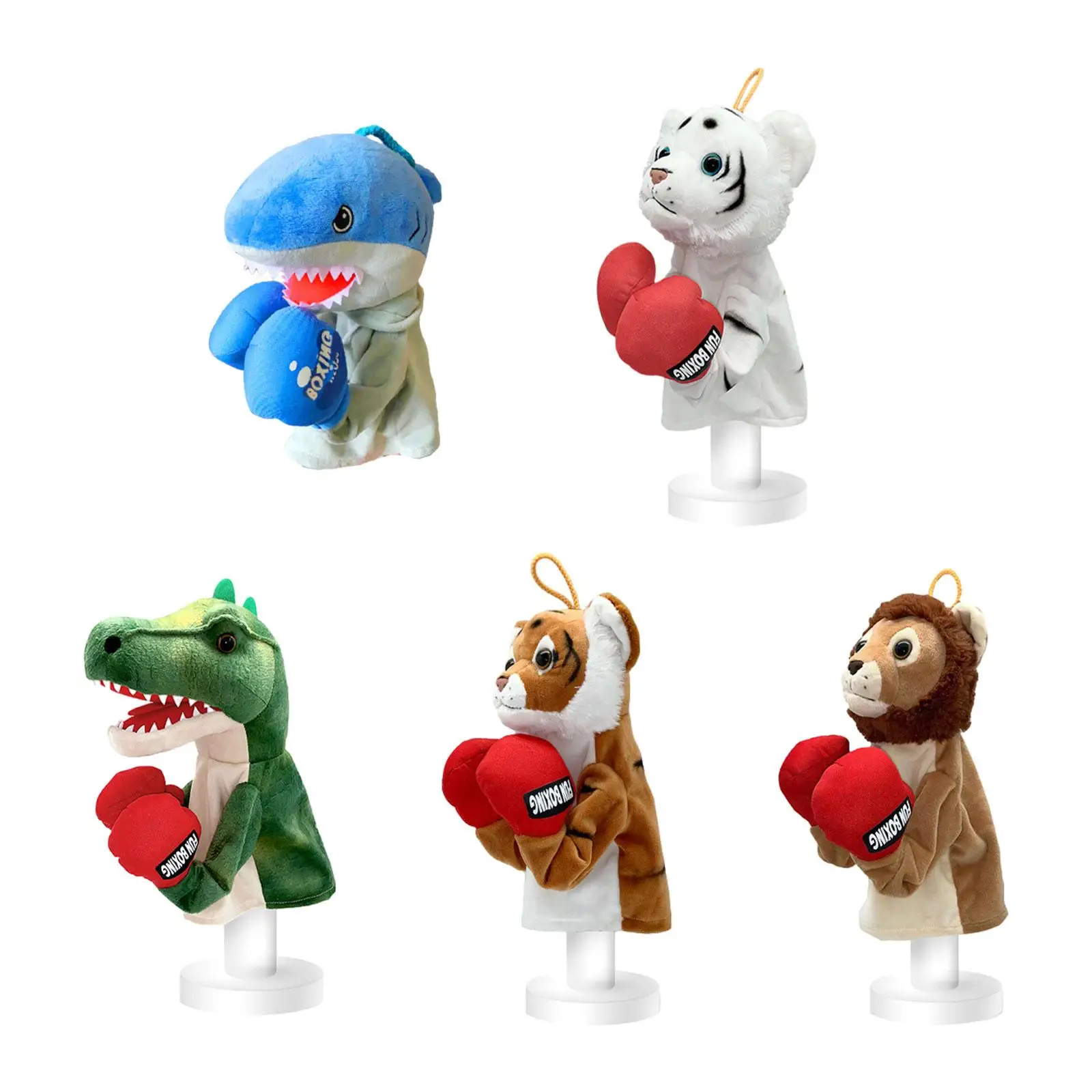 

Animal Hand Puppets Role Boxing Action Soft with Voice Plush Stuffed Animals Puppet Plush Toy for Kids Children Boys Girls