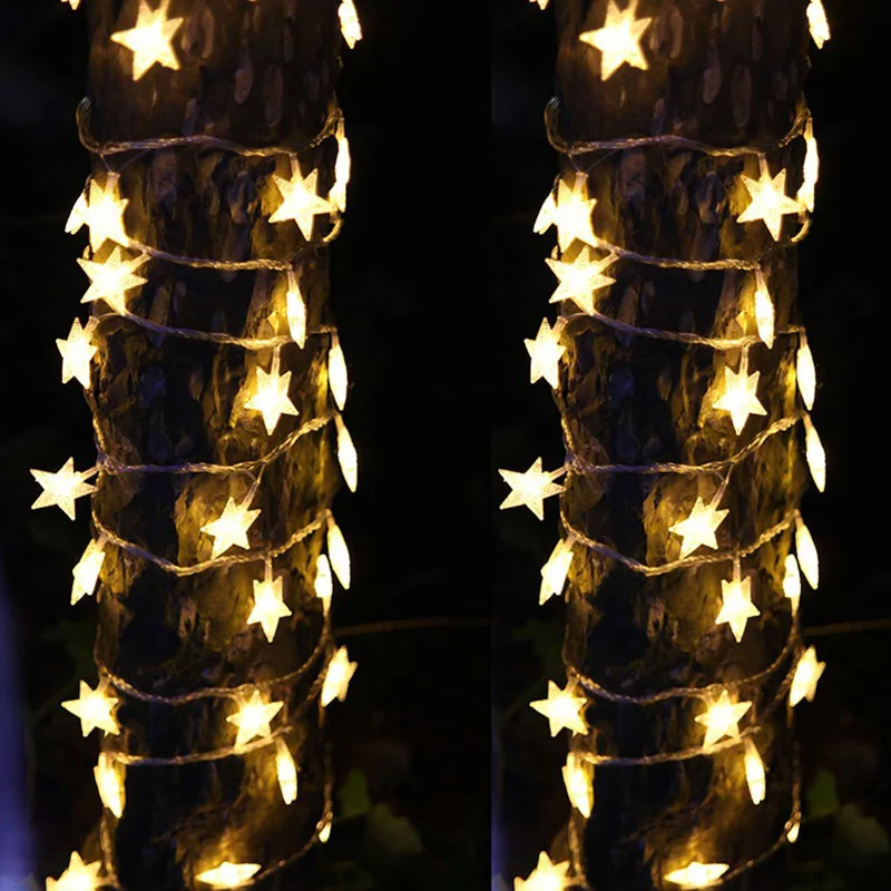 thumbnail image 3 of Guirnalda de luces LED con forma de estrella, guirnaldas brillantes, luces navideñas, fiestas, bodas, Año Nuevo, árbol de Navidad, luces de hadas decorativas, Navidad, 3 of 6