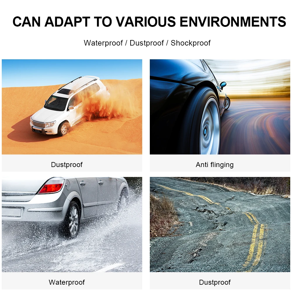 Solar-Powered Car Tire Pressure Monitoring System with 4 External Sensors and Alarm