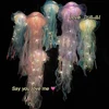 5PCS Jellyfish Lamp Portable Flower Lamp Jellyfish Wind Chimes Bedroom Night Light Hanging Lantern Home Decoration Birthday Gift 5