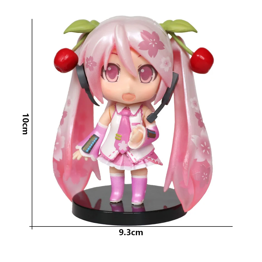 Kawaii Hatsune Miku Mini Figure Ornament - Pink and Green Desk Decoration – Perfect Gift