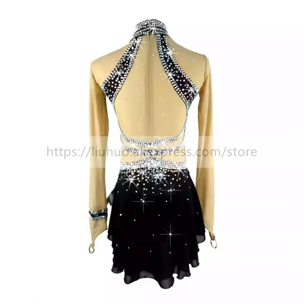 slim fit dress slacks Figure Skating Dress #SD140 – Skating Spirit main image 0