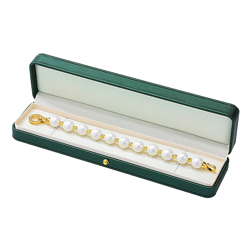 

Шкатулка для украшений и ожерелий, органайзер для длинных цепочек и браслетов, яркая Свадебная подарочная коробка из искусственной кожи, однотонная шкатулка для хранения ювелирных изделий